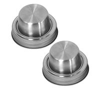 BUGUUYO 2 Pezzi Coperchi per Mason Jar in Inossidabile Multifunzionali per Shaker Cocktail Dispenser Spezie e Setacci Farina per e Bar