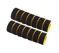 BUGUUYO 2 Pezzi Coprimanopole per Bicicletta in Spugna Antiscivolo Nero e Giallo Impugnature Manubrio Comfort con Assorbimento Vibrazioni Facili da Installare per Mountain Bike, Scooter e