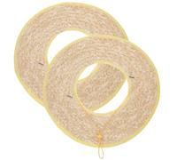 BUGUUYO 2 Pezzi Parasole per Casco Protettivo in Paglia Traspirante Visiera Parasole per Cappello da Cantiere Diametro 45 CM Accessori Leggeri per Lavori all'Aperto Colore Casuale