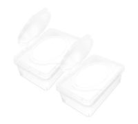 BUGUUYO 2 pezzi Porta Salviette Umidificate con Coperchio Trasparente Dispenser Wipes Portatile Contenitore Organizzatore per Casa e Nursery Facile da Aprire e Conservare Igienicamente