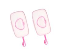 BUGUUYO 2 pezzi Salviette Umidificate Portatile per Ragazzo Ragazza in Materiale Contenitore per Salviette da Viaggio e Scatola Dispenser Facile da Aprire con Pulsante Bianco e Rosa