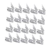 BUGUUYO 20 Pezzi Clip Supporto Mensola in Inox per Frigorifero e Congelatore Ganci Resistenti Salvaspazio per Scaffali Display Cooler e Armadio Accessori Multifunzione Graffi