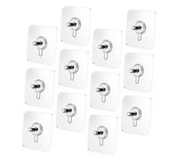 BUGUUYO 20 Pezzi Gancio a Vite Adesivo senza Traccia 6X6 CM Vite Adesiva per Appendere Chiavi e Decorazioni Gancio da Parete Autoadesivo Resistente per Cucina Bagno e Soggiorno