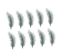 BUGUUYO 20 Pezzi Ramo di Pino Brina di Natale Rami Arredamento Steli con Decorazioni Decorazione Accessori Aghi di Pino Smerigliati Vegetazione Verde Scena Bastoni Ornamenti Green Plastica