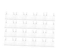 BUGUUYO 20 Pezzi Set di tag di prezzo Tordi di shelf di plastica Etichetta etichetta porta etichette in plastica trasparente linguette appese per la vendita al dettaglio porta espositore