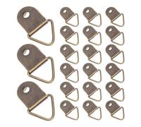 BUGUUYO 200 Pezzi Ganci Triangolari per Cornici in Ferro Foro Singolo, Appendini da Parete Salvaspazio per Appendere Quadri, Kit Accessori per Esposizione Decorazioni Casa e