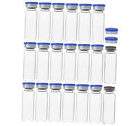 BUGUUYO 20pezzi Bottiglia Vetro Con Tappo Fiale Di Vetro Trasparente Piccole Bottiglie Per Conservazione Di Campioni Liquidi e Polveri Fiale Con Tappi