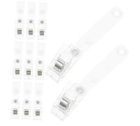 BUGUUYO 20pezzi Porta Targhette in Metallo Con Lacci Trasparenti Clip Per Tessere Identificative Piccole Clip Per Badge Da Lavoro Per Contenere Carte d Identità e Etichette Di Fabbrica