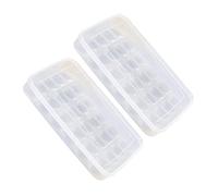 BUGUUYO 2pezzi Contenitore Per Uova in Plastica Impilabili Con Trasparente Per Conservazione Uova Nel Frigorifero Resistente e Riutilizzabile