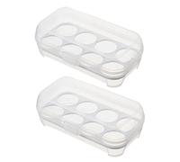 BUGUUYO 2pezzi Portauova Per Frigorifero Con Scomparti Organizer Pratico e Salvaspazio Per Uova Contenitore Per Frigo Design Elegante e Funzionale