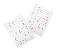 BUGUUYO 2pezzi Poster Educativi in Cotone Lino Per Decorazioni Colorate Con Alfabeto Arabo Numeri Per Camerette Scuole Stimolano Apprendimento La Creatività