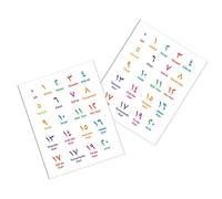 BUGUUYO 2pezzi Poster Educativi Per Decorazioni Colorate Per Camera Con Lettere Numeri Adatti Per Scuole Asili Stanze Dei Stile Casual Facile Da Rimuovere Applicare
