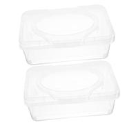 BUGUUYO 2pezzi Scatola Dispenser Salviette Riutilizzabile Con Coperchio Dispenser Portatile Per Salviette Per Ragazza Contenitore Per Da Viaggio Adatto Per Passeggino Automobile Casa e Via