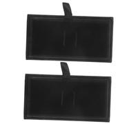 BUGUUYO 2pezzi Scatola Pelle Nera Per Fermacravatta e Gemelli Elegante Scatola Per Gioielli Confezione Per Cufflinks e Accessori Design Semplice e Raffinato Per Casa e Negozio