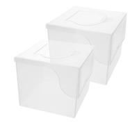 BUGUUYO 2pezzi Scatola Trasparente Per Salviette Usa e Getta Contenitore Per Asciugamani Per Ribaltabile Antipolvere Design Estraibile Facile Accesso Per Uso Viaggio