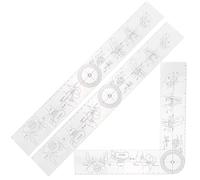 BUGUUYO 3 pezzi Goniometro Spinale Ortopedico Trasparente per Misurazione Angoli Articolari in PVC Strumento Professionale per Fisioterapia e Valutazione Mobilità di Colonna Vertebrale e
