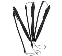 BUGUUYO 3 Pezzi Penna Touch Resistiva con Punta Morbida e Cordino Antismarrimento per Tablet e Smartphone Precisione per Disegno Scrittura e Controllo Industriale Nero