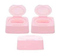 BUGUUYO 3 Pezzi Porta Salviette Umidificate da Viaggio Contenitore Ricaricabile per Salviette Dispenser Umidità Compatto per e Viaggi Custodia Antipolvere con Coperchio Ribalta