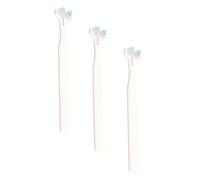 BUGUUYO 3pezzi Spazzolino Manuale Per Cani e Gatti Doppia Testa Pulizia Per Denti e Gengive Design Ergonomico Per Piccole Razze Come Chihuahua e Yorkshire Terrier