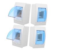BUGUUYO 4 Pezzi Scatola Distribuzione Energia con Copertura Trasparente Circuiti Scatola Elettrica Stagna da Parete per Uso Esterno e Protezione e Installazione Facile