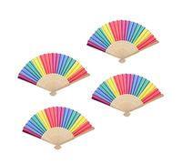 BUGUUYO 4 Pezzi Ventagli Pieghevoli Eleganti da Colorati per Accessori per Danza e Decorazioni per Feste Giocattoli Fotografici e Oggetti