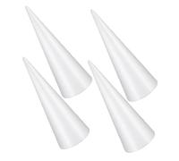 BUGUUYO 4pezzi Coni Di Schiuma Solida Per Artigianato Fai Da Te Decorazioni in Schiuma Vuota Coni Di Albero Sagomati in Bianca Forme Di Per Progetti Manuali e Ornamenti