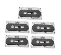 BUGUUYO 5 Cassette Audio Vergini da 45 Minuti con Custodia Trasparente Nastri Vuoti per Registrazione Vocale Messaggi Festa Retrò e Uso Didattico Portatile