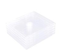 BUGUUYO 5 pezzi Custodia CD Trasparente Doppia con Meccanismo Bloccaggio Portadischi Standard in Plastica per Archiviazione Sicura e Protezione Dvd