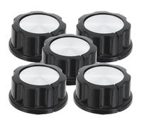 BUGUUYO 5 pezzi Manopola di ricambio per timer per friggitrice ad aria: manopola di controllo con albero a D da 6 mm per elettrodomestici da cucina - Pulsante interruttore timer per forno, microonde e