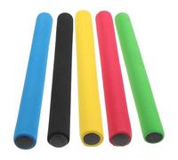 BUGUUYO 5 Pezzi Testimone Staffetta per Impugnatura Morbida in Spugna Antiscivolo Bastoni Leggeri per Giochi Esterni e Gare Scolastiche Multiuso per Sport di Squadra