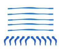 BUGUUYO 5 Set Copri Terminali Antiscivolo in Silicone Cordini Elastici per Occhiali Supporto Sicuro e Confortevole Resistente al Sudore Colore Blu Scuro per Attività Outdoor