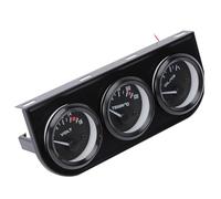 BUGUUYO 52mm Strumento 3in1 Per Auto Manometro Temperatura Acqua Pressione Olio e Temperatura Olio Kit Completo Per Controllo Motore