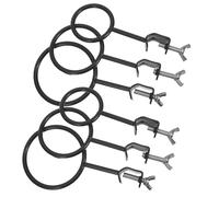 BUGUUYO 6 Pezzi Anello di Supporto in Ferro Resistente alla Corrosione per Becher e Burette Design Sicuro, per Esperimenti di Chimica in Laboratori di Ricerca