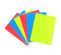 BUGUUYO 6 Pezzi Carte Arbitro Calcio Multisport Rosso Giallo Blu PVC Spesse per Penalità e Ammonizioni Professionale per Gare e Allenamenti Sportivi