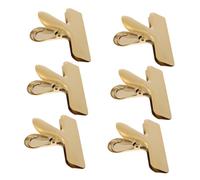 BUGUUYO 6 pezzi Clip per Sacchetti Alimentari in Acciaio Inossidabile Clips Sigillanti Salva e Resistenti Chiusura Ermetica per Snack e Pacchetti Trasparenti e Cucina