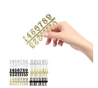 BUGUUYO 6 Pezzi Numeri Arabi e Romani per Orologio da Parete Accessori Digitali Fai-da-Te 2-23 CM Colori Nero Oro Argento per Sostituzione Quadrante Orologio Artigianale