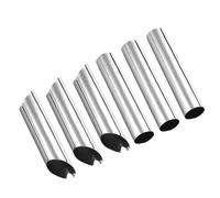 BUGUUYO 6 Pezzi Stampi in Acciaio Inox per Cannoli e Cornetti, Tubo Cilindrico e Sagomato, Set, per Forno e Uso Professionale