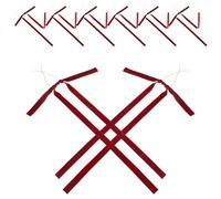 BUGUUYO 8 Pezzi Decorazioni per L'Albero di Natale Nastro Rosso Fiocchi Rossi Arco Decorativo Red