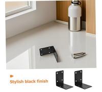 BUGUUYO 8 Pezzi Staffe Angolari per Fioriere in Acciaio Inossidabile Nero Supporti Spessi e Resistenti per Angoli di Scaffali da Giardino e Tavoli Facili da Installare per Organizzazione