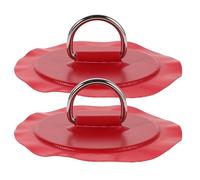 BUGUUYO Accessori per Paddleboard Gonfiabile 2 Pezzi Anelli in Acciaio Inossidabile Rosso Fibbia a Sgancio Rapido per Kayak e Gommoni, Toppe Sicure per Tavole da Surf e Corda, Kit