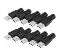 BUGUUYO Adattatore USB per Tastiera e Mouse Ps/2 a Usb, Convertitore Dati Connettore Compatto, Set da 10 Pezzi per Ufficio e Casa, Cavo Convertitore Riparazione Tastiere Portatile
