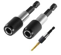 BUGUUYO Barra di Prolunga Magnetica a Sgancio Rapido da 60 MM 1/4 Pollice Meccanismo di Bloccaggio Integrato per Trapani e Cacciaviti Estensione per Punte da Avvitatura ad Alta Coppia