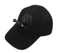 BUGUUYO Baseball Cap con Supporto per Action Camera Nero Montaggio Stabile con Fibbia Rilascio Rapido Cappello Traspirante Regolabile per Corsa Ciclismo e Outdoor Compatibile con Gopro e