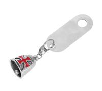 BUGUUYO Campanello Portachiavi Stile Retrò in Acciaio Titanio Con Motivo Croce Per Motociclisti Pendente Decorativo Piccolo Forma Di Campanella Portafortuna Resistente e Durevole Per Biker