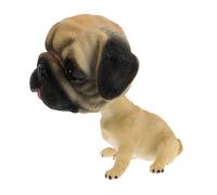 BUGUUYO Cane Bobblehead Da Cruscotto in Resina Testa a Molla, Giocattolo Interattivo Che Muove La Testa Per Auto, Decorazione Cartoon Versatile Per Amanti Dei Cani e Interni Auto