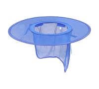 BUGUUYO Cappello da Costruzione Visiera Parasole Grande e Protezione Solare in Rete Elastica Blu per Cantieri Edili e Lavori All'aperto