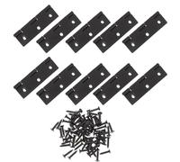 BUGUUYO Cerniere per Mobili in Ferro Spesse 25" 6 Fori Set da 10 Pezzi Cerniere a Scatola per Scatole in Legno e Armadietti Rotazione 180° Resistenza e Chiusura Silenziosa per Uso