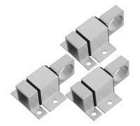 BUGUUYO Chiavistello Autobloccante a Molla in Lega di Alluminio Argento, Perno di Bloccaggio Silenzioso, Set da 3 Pezzi per Porte in Legno, Finestre e Armadi, Compatibile Spessori