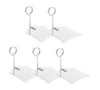 BUGUUYO Clip per Cartellini Prezzi Supporto per Etichette Alimentari e Segnaletica Promozionale 5 Pezzi in Metallo Argento per Supermercato e Negozio