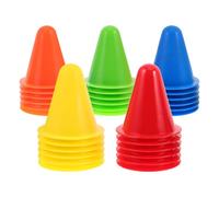 BUGUUYO Coni di Agilità per Allenamento Calcio 30 Pezzi, Coni in PE Resistenti e Portatili da 8cm per Esercizi Sportivi e Giochi